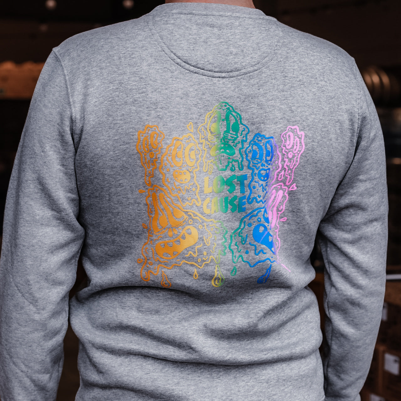 Heather Grey Rainbow Sweater