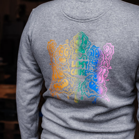 Heather Grey Rainbow Sweater