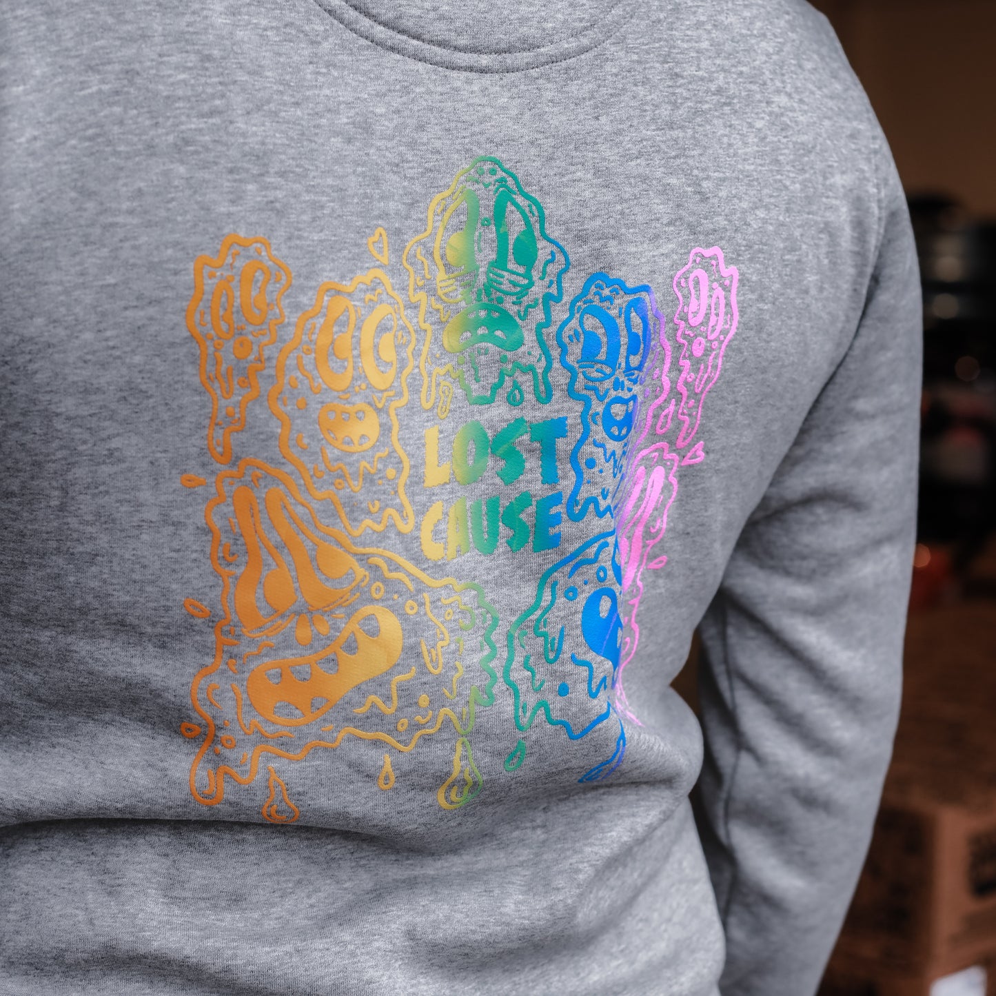 Heather Grey Rainbow Sweater