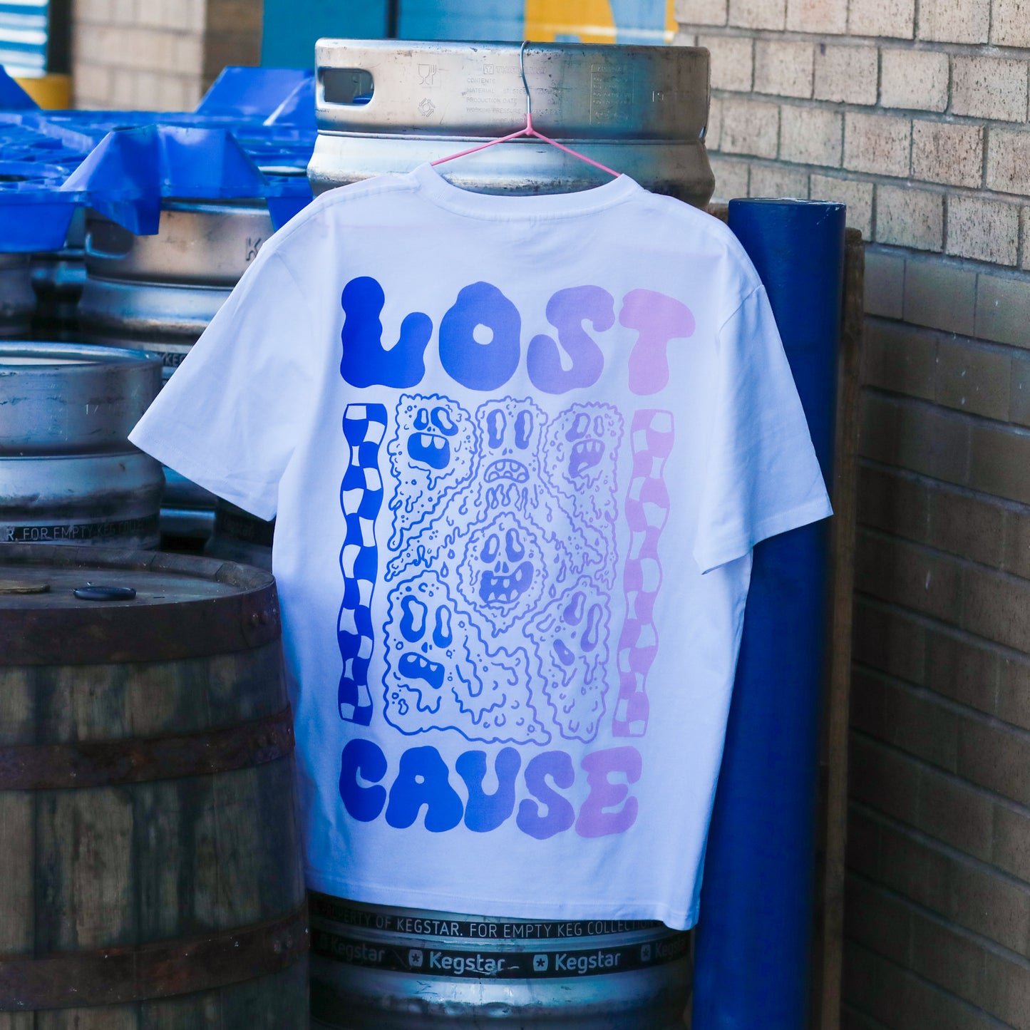 Lost Cause Ombre Wibble Tee (Black or White XS-4XL)
