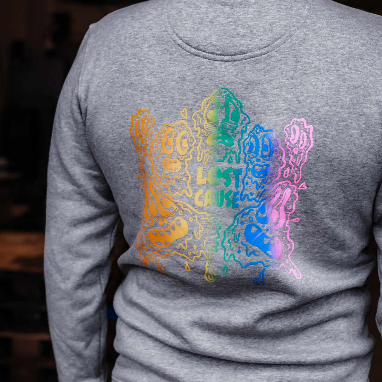 Heather Grey Rainbow Sweater