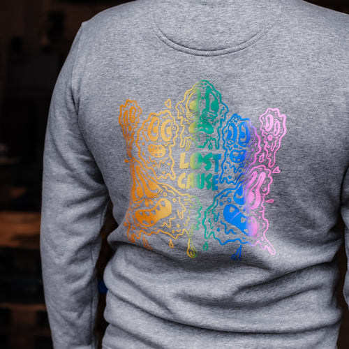 Heather Grey Rainbow Sweater