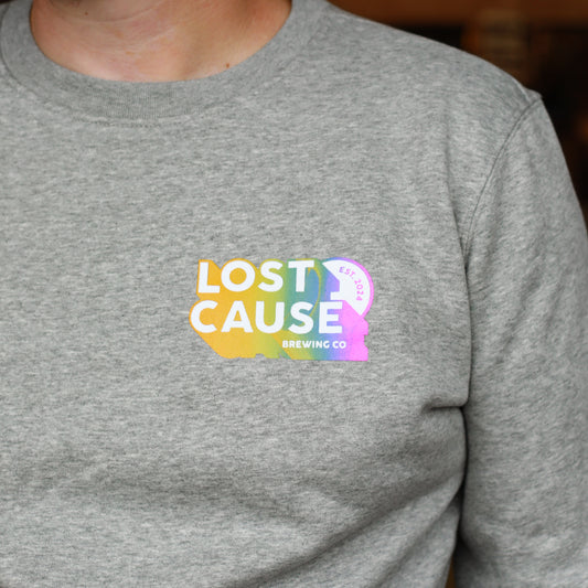 Heather Grey Rainbow Sweater