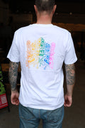 Rainbow White Organic Tee